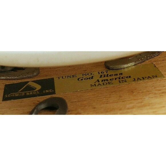 Vintage Schmid Bros Inc Tune No 167 God Bless America Made In Japan Music Box - Picture 9 of 12